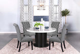 Sherry Rustic Espresso/White Round Dining Table