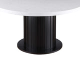 Sherry Rustic Espresso/White Round Dining Table