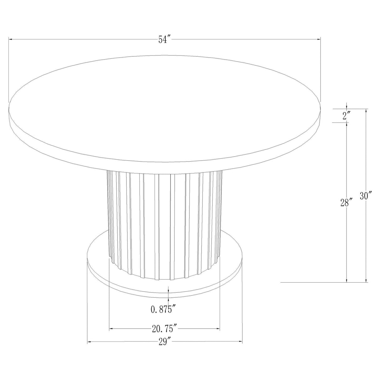 Sherry Rustic Espresso/White Round Dining Table