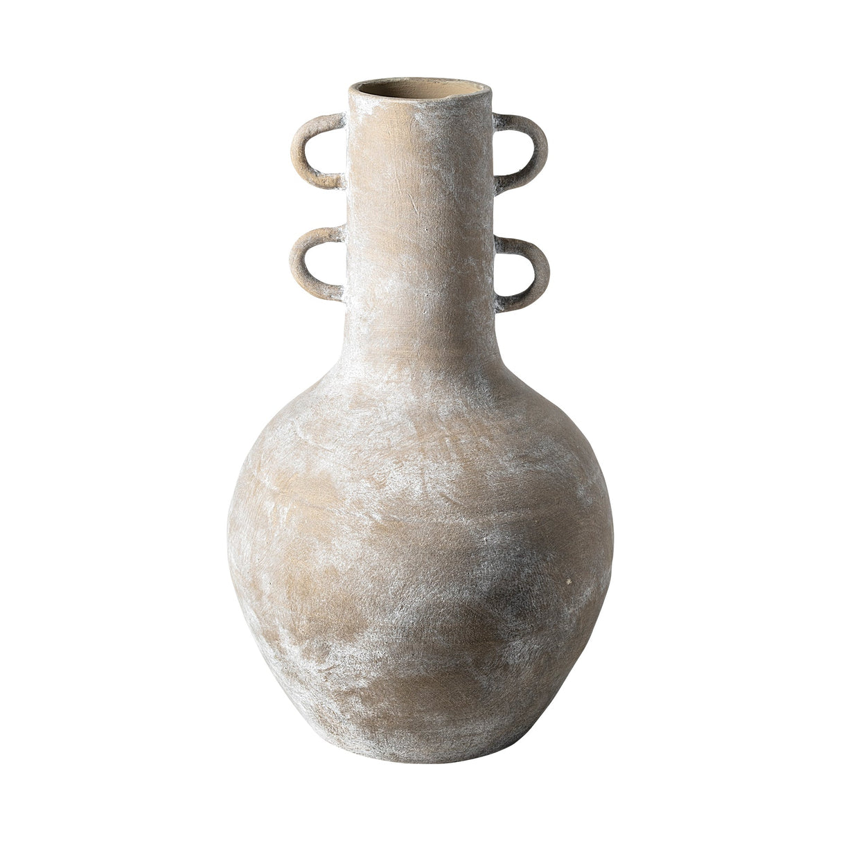 Sherry Rustic Brown Tall Neck Ceramic Vase by Mercana at Eve Furniture