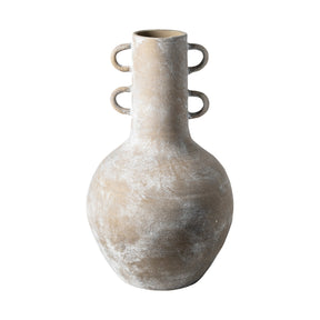 Sherry Rustic Brown Tall Neck Ceramic Vase by Mercana at Eve Furniture
