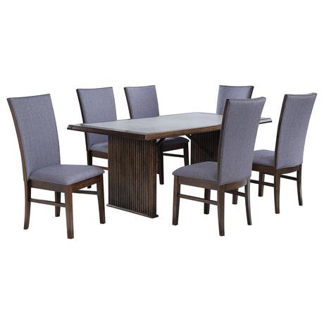 Sherwood Brown 7-Piece Rectangular Dining Room Set by Coaster at Eve Furniture