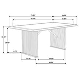 Sherwood Brown 72-inch Rectangular Dining Table by Coaster at Eve Furniture