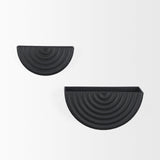 Shilo Matte Black Metal Hanging Wall Planter (Set of 2) by Mercana at Eve Furniture