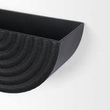Shilo Matte Black Metal Hanging Wall Planter (Set of 2) by Mercana at Eve Furniture