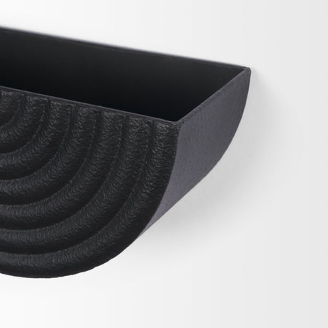 Shilo Matte Black Metal Hanging Wall Planter (Set of 2) by Mercana at Eve Furniture
