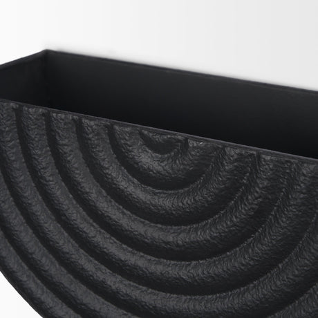 Shilo Matte Black Metal Hanging Wall Planter (Set of 2) by Mercana at Eve Furniture