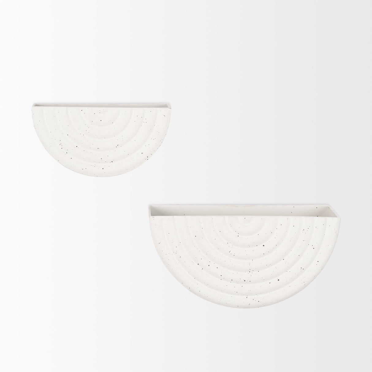 Shilo Matte White Metal Hanging Wall Planter (Set of 2) by Mercana at Eve Furniture