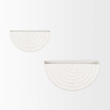 Shilo Matte White Metal Hanging Wall Planter (Set of 2) by Mercana at Eve Furniture