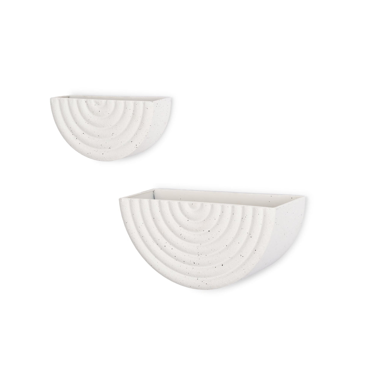 Shilo Matte White Metal Hanging Wall Planter (Set of 2) by Mercana at Eve Furniture