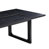 Shiloh Black Ash 102" Rectangular Dining Table by TOV Furniture at Eve Furniture