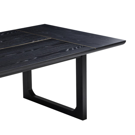Shiloh Black Ash 102" Rectangular Dining Table by TOV Furniture at Eve Furniture