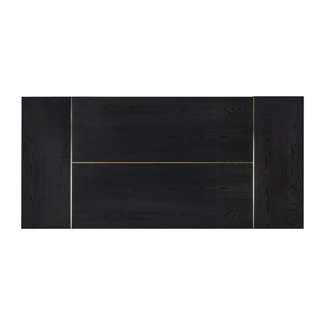 Shiloh Black Ash 102" Rectangular Dining Table by TOV Furniture at Eve Furniture