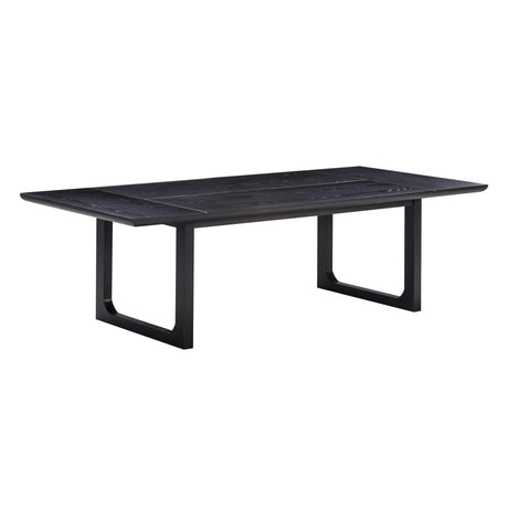 Shiloh Black Ash 102" Rectangular Dining Table by TOV Furniture at Eve Furniture