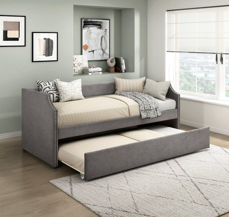 Shiloh Dark Gray Twin Daybed with Trundle by Homelegance at Eve Furniture