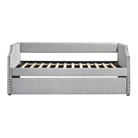 Shiloh Light Gray Twin Daybed with Trundle by Homelegance at Eve Furniture
