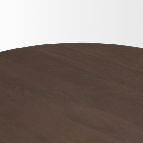 Shima Oval Dark Brown Wood w/ Arched Legs Coffee Table by Mercana at Eve Furniture