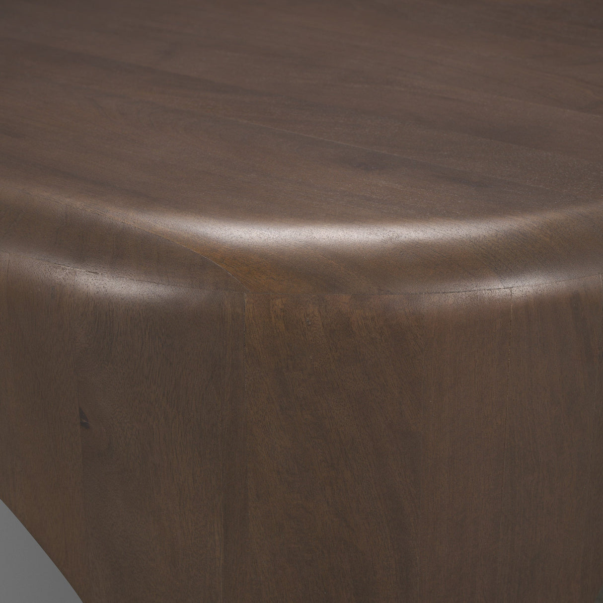 Shima Oval Dark Brown Wood w/ Arched Legs Coffee Table by Mercana at Eve Furniture