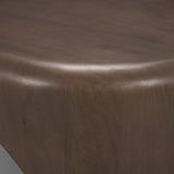Shima Oval Dark Brown Wood w/ Arched Legs Coffee Table by Mercana at Eve Furniture