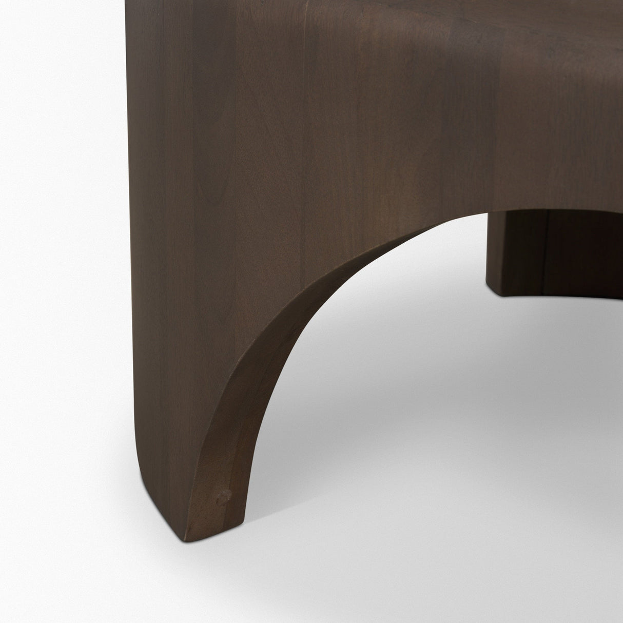 Shima Oval Dark Brown Wood w/ Arched Legs Coffee Table by Mercana at Eve Furniture