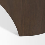 Shima Oval Dark Brown Wood w/ Arched Legs Coffee Table by Mercana at Eve Furniture