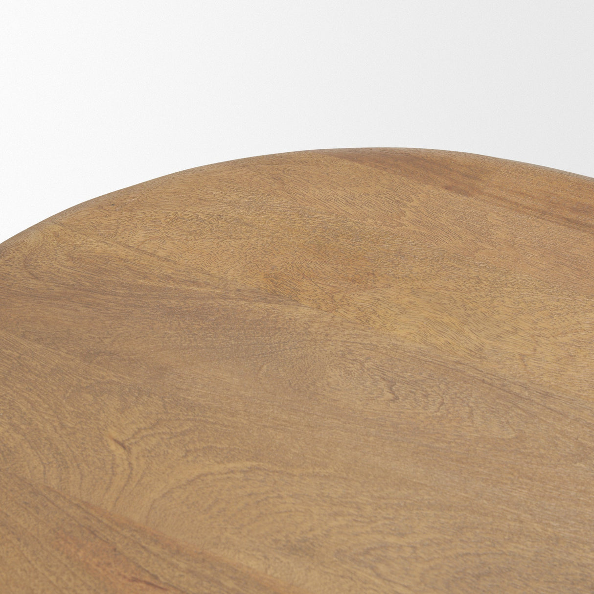 Shima Oval Light Brown Wood w/ Arched Legs Coffee Table by Mercana at Eve Furniture