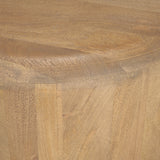 Shima Oval Light Brown Wood w/ Arched Legs Coffee Table by Mercana at Eve Furniture