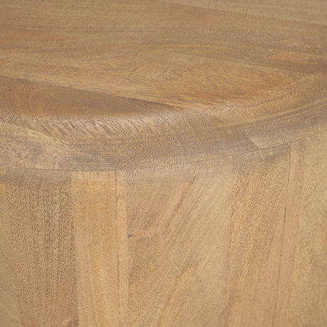 Shima Oval Light Brown Wood w/ Arched Legs Coffee Table by Mercana at Eve Furniture