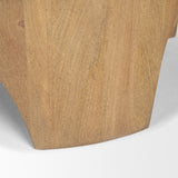 Shima Oval Light Brown Wood w/ Arched Legs Coffee Table by Mercana at Eve Furniture