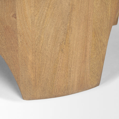 Shima Oval Light Brown Wood w/ Arched Legs Coffee Table by Mercana at Eve Furniture