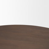 Shima Round Dark Brown Wood W/Arched Legs Coffee Table by Mercana at Eve Furniture