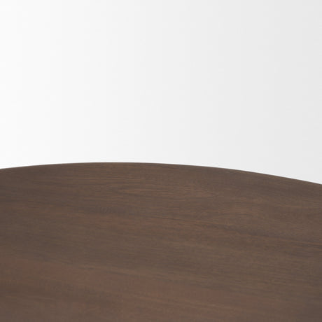 Shima Round Dark Brown Wood W/Arched Legs Coffee Table by Mercana at Eve Furniture