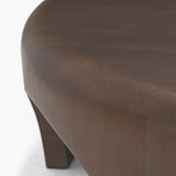Shima Round Dark Brown Wood W/Arched Legs Coffee Table by Mercana at Eve Furniture