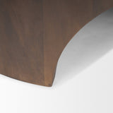 Shima Round Dark Brown Wood W/Arched Legs Coffee Table by Mercana at Eve Furniture
