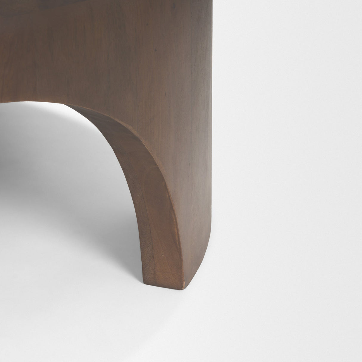 Shima Round Dark Brown Wood W/Arched Legs Coffee Table by Mercana at Eve Furniture