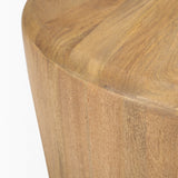 Shima Round Light Brown Wood W/Arched Legs Coffee Table by Mercana at Eve Furniture