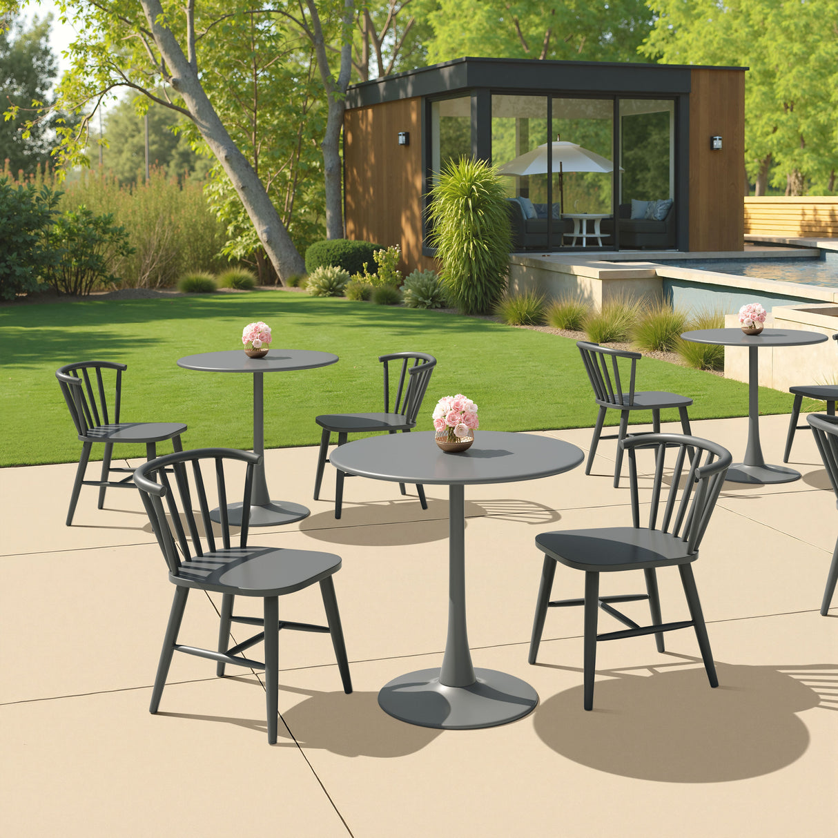 Shio Black Outdoor Dining Chair by Zuomod at Eve Furniture