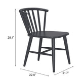 Shio Black Outdoor Dining Chair by Zuomod at Eve Furniture