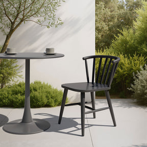 Shio Black Outdoor Dining Chair by Zuomod at Eve Furniture