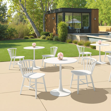 Shio White Outdoor Dining Chair by Zuomod at Eve Furniture
