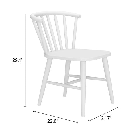 Shio White Outdoor Dining Chair by Zuomod at Eve Furniture