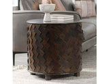 Shira Brown Round End Table by Classic Home at Eve Furniture
