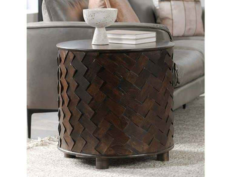 Shira Brown Round End Table by Classic Home at Eve Furniture