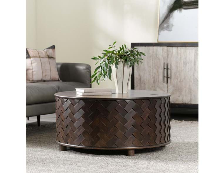 Shira Kona Brown Storage Coffee Table by Classic Home at Eve Furniture