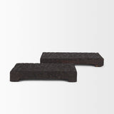 Shira Reclaimed Dark Brown Wooden Riser (Set of 2) by Mercana at Eve Furniture