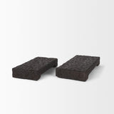 Shira Reclaimed Dark Brown Wooden Riser (Set of 2) by Mercana at Eve Furniture