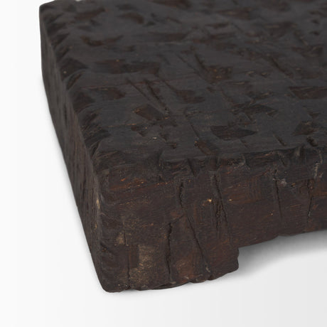 Shira Reclaimed Dark Brown Wooden Riser (Set of 2) by Mercana at Eve Furniture