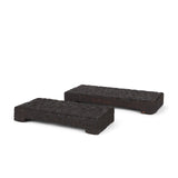 Shira Reclaimed Dark Brown Wooden Riser (Set of 2) by Mercana at Eve Furniture