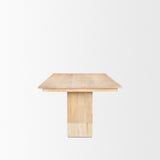 Shivon Light Brown Mango Wood W/ Travertine Dining Table by Mercana at Eve Furniture