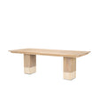 Shivon Light Brown Mango Wood W/ Travertine Dining Table by Mercana at Eve Furniture